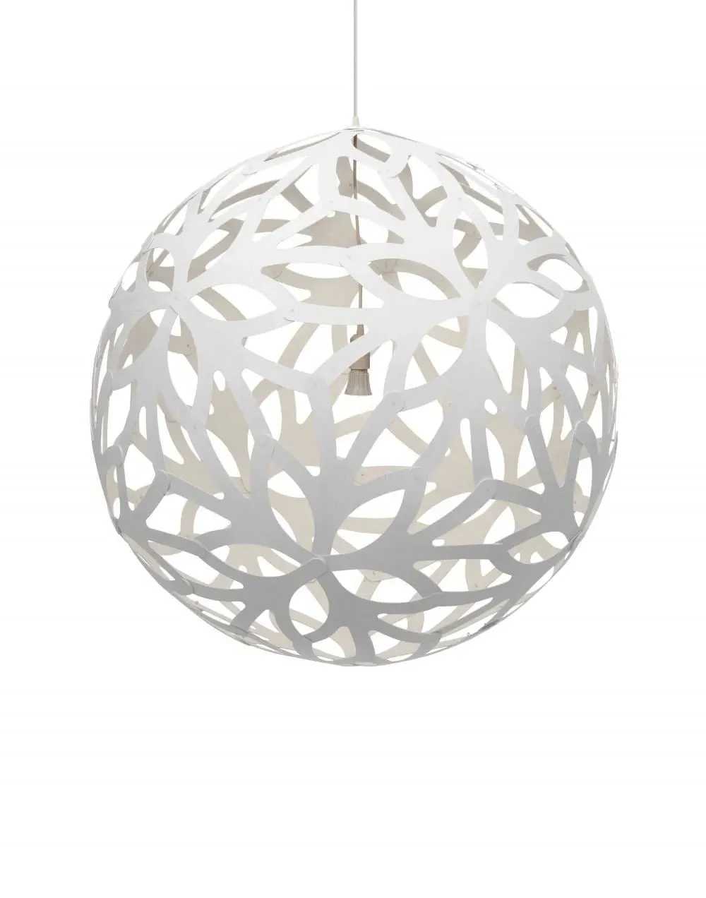 Large Pendant Light - Black, Bamboo