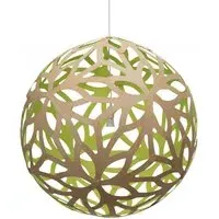 Large Pendant Light - Lime, Bamboo