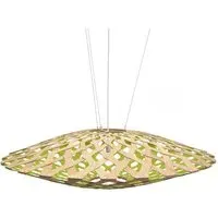 Large Pendant Light - Lime, Flax Fiber
