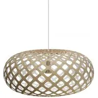 Large Pendant Light - White, Bamboo