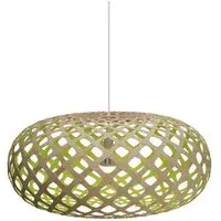 Large Pendant Light with Curves - Lime, Bamboo