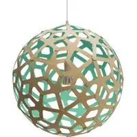 Medium Coral Pendant Light - Aqua, Bamboo