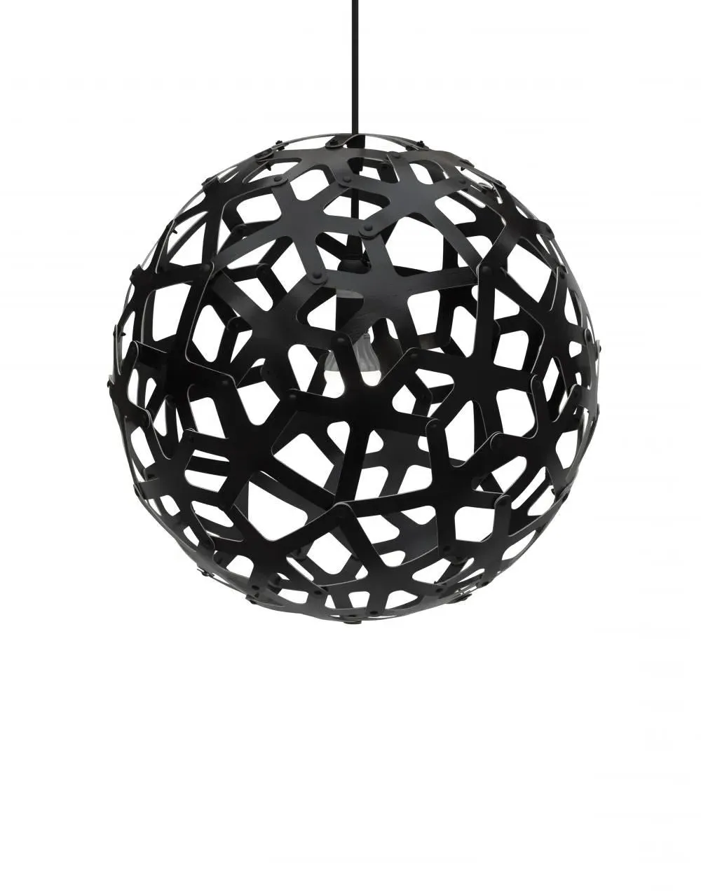 Medium Coral Pendant Light - Black, Bamboo