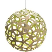 Medium Coral Pendant Light - Lime, Bamboo