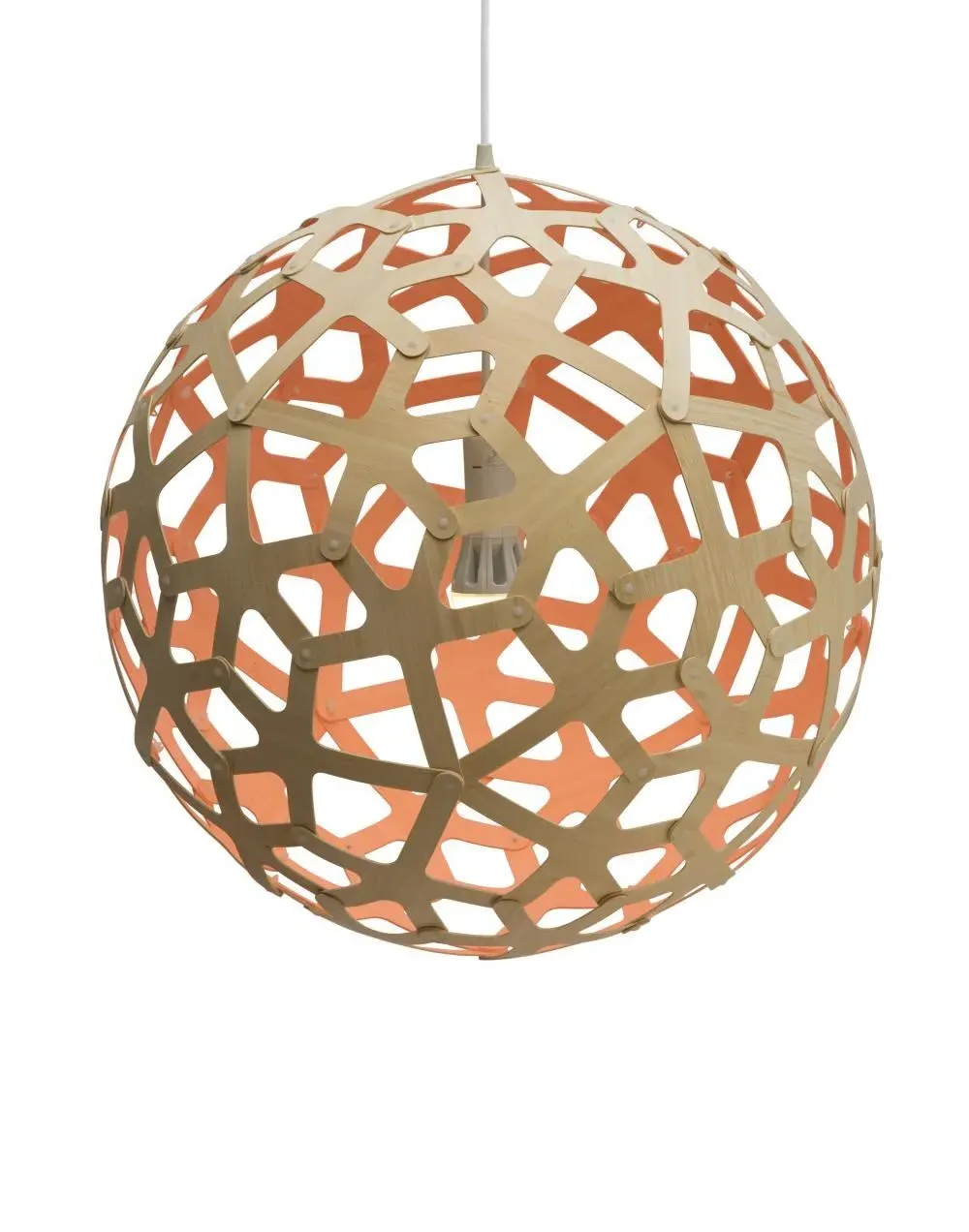 Medium Coral Pendant Light - Pink, Bamboo