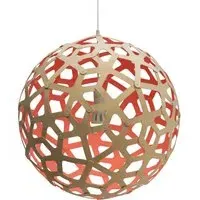 Medium Coral Pendant Light - Red, Bamboo