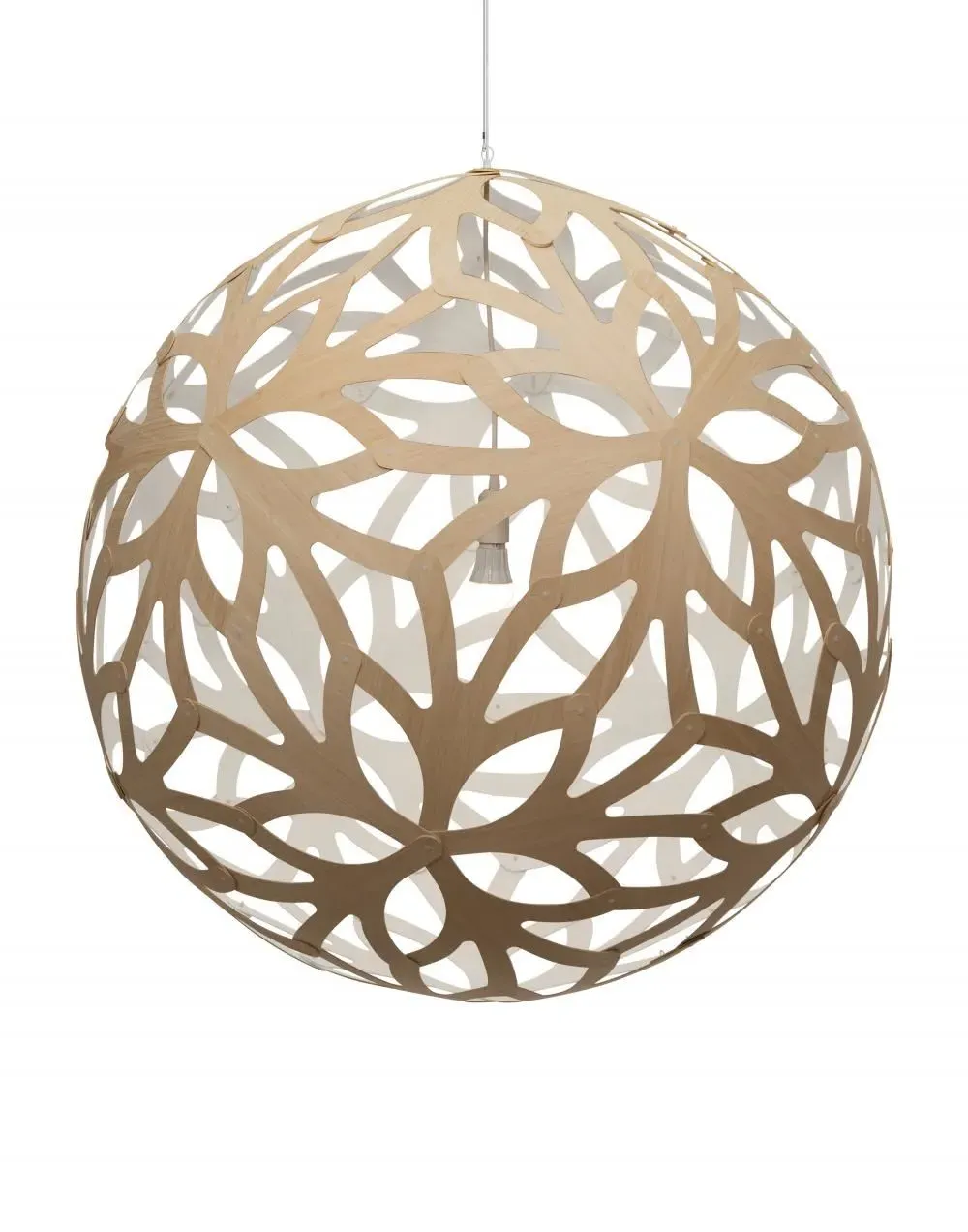 Medium Pendant Light - Lime, Bamboo