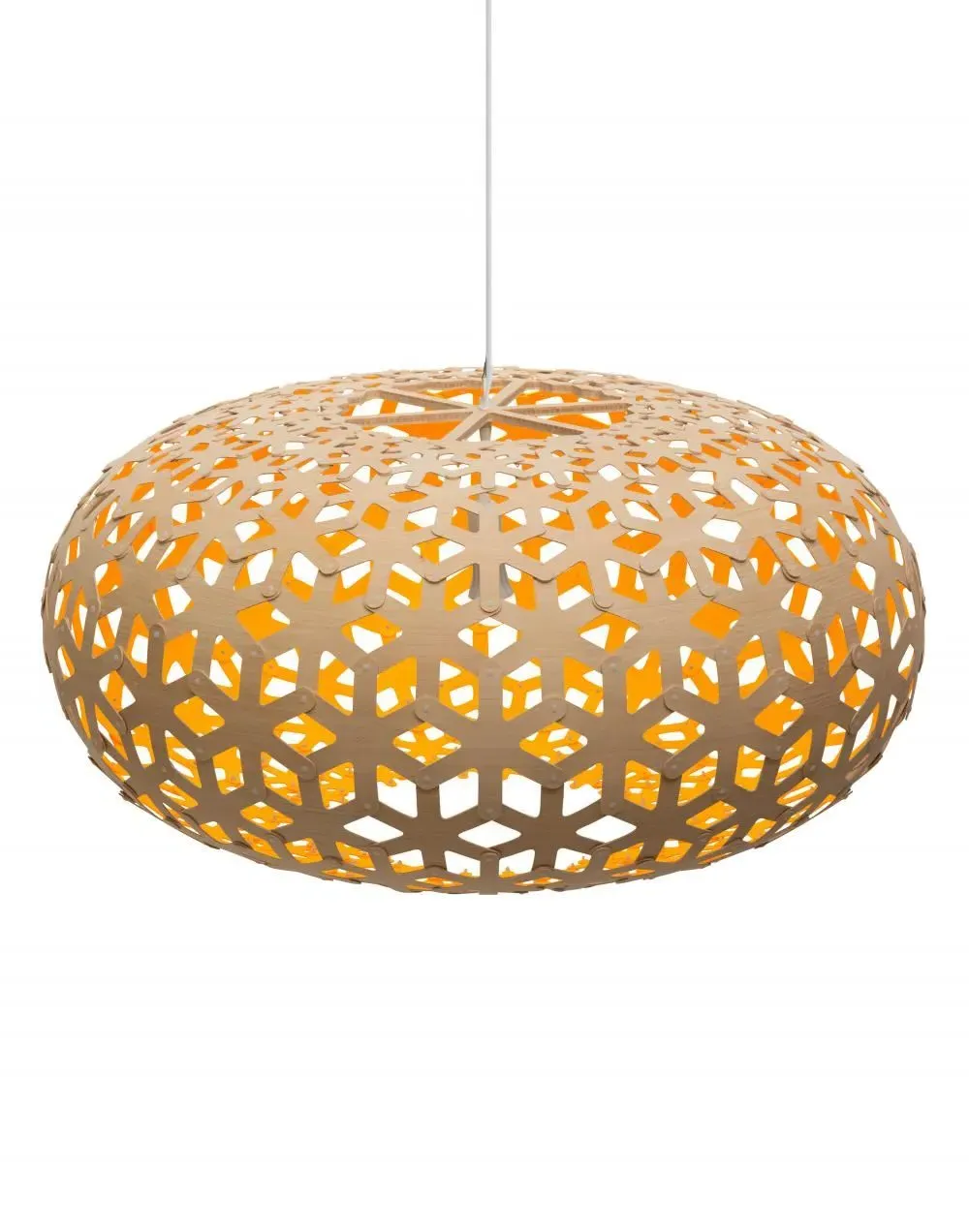 Medium Snowflake Pendant Light - Orange