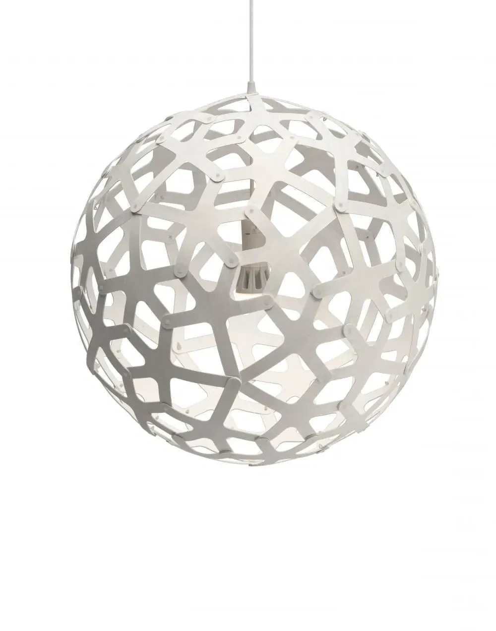 Small Coral Pendant Light - Black, Bamboo