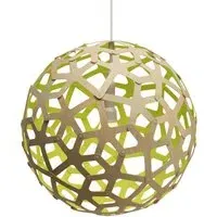 Small Coral Pendant Light - Lime, Bamboo