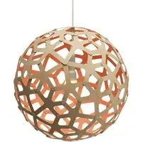 Small Coral Pendant Light - Pink, Bamboo