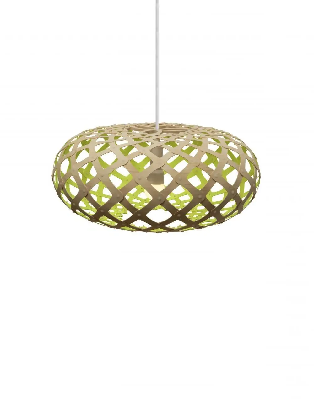 Small Kina Pendant Light - Lime, Bamboo