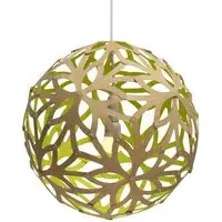 Small Pendant Light - Lime, Bamboo