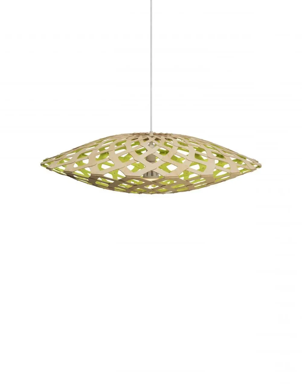 Small Pendant Light - Lime, Flax Fiber