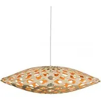 Small Pendant Light - Orange, Flax Fiber