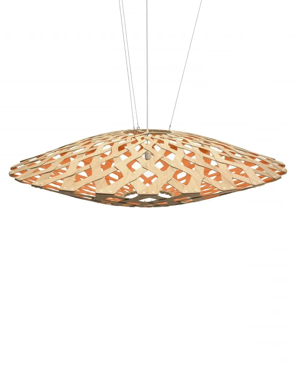 Small Pendant Light - Pink, Flax Fiber