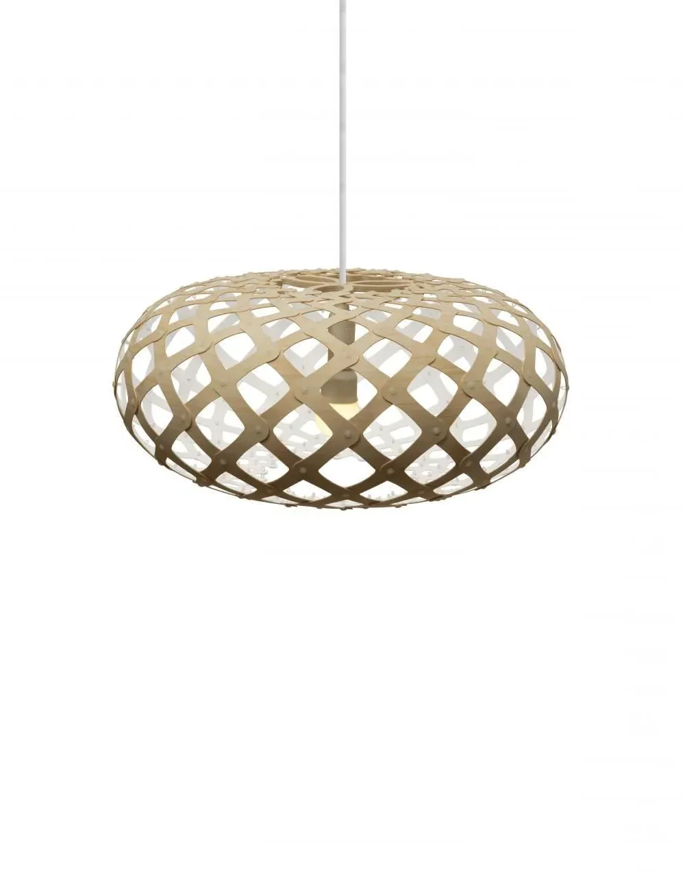Small Pendant Light - White, Bamboo image