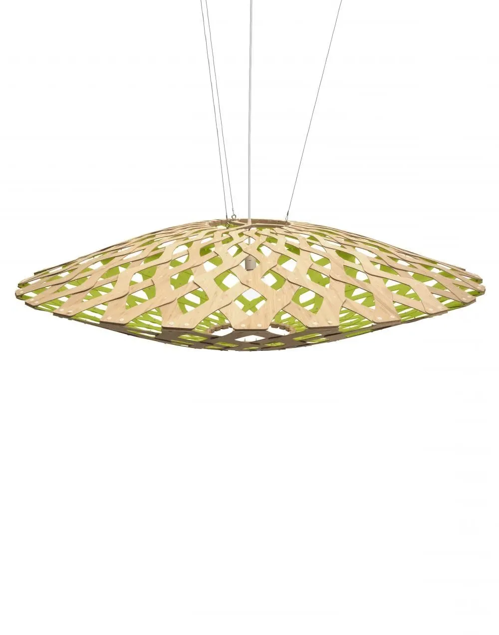 Small Pendant Light - White, Flax Fiber