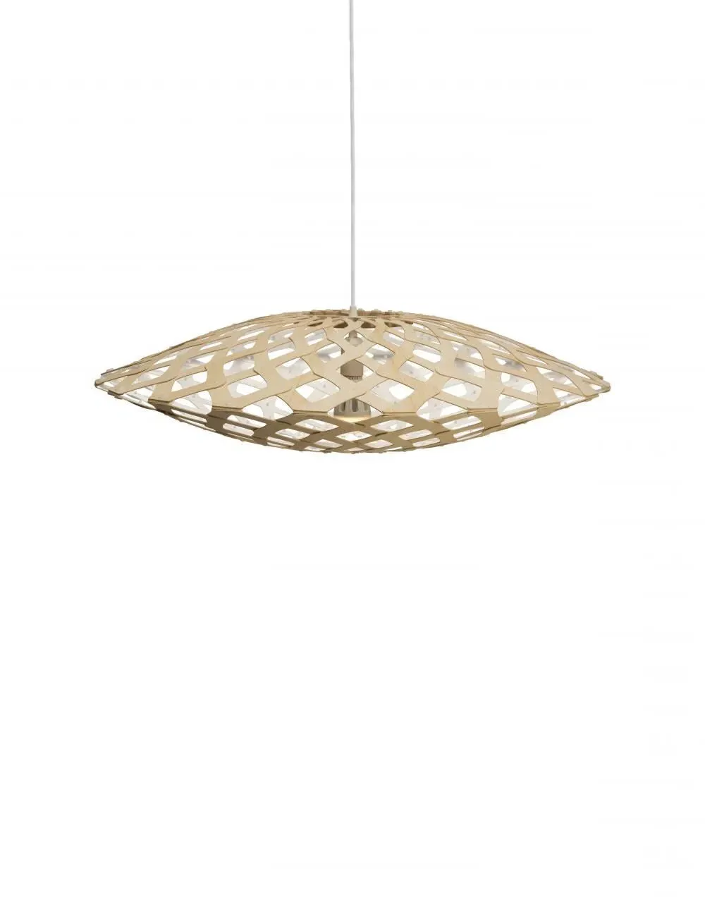 Small Pendant Light - White, Flax Fiber