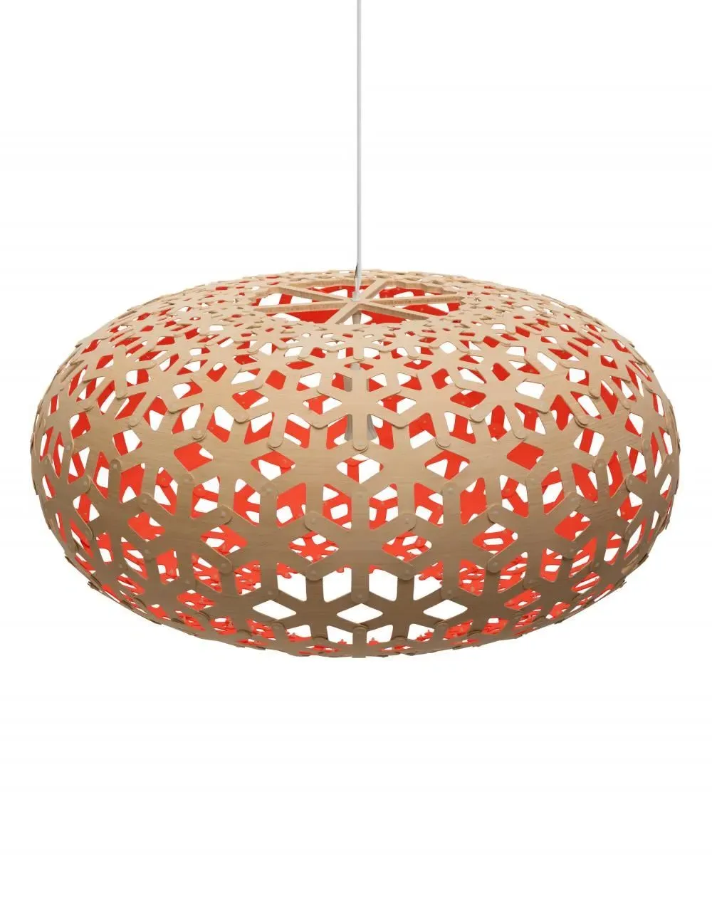 Small Snowflake Pendant Light - Red