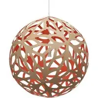XL Floral Pendant Light - Red, Bamboo