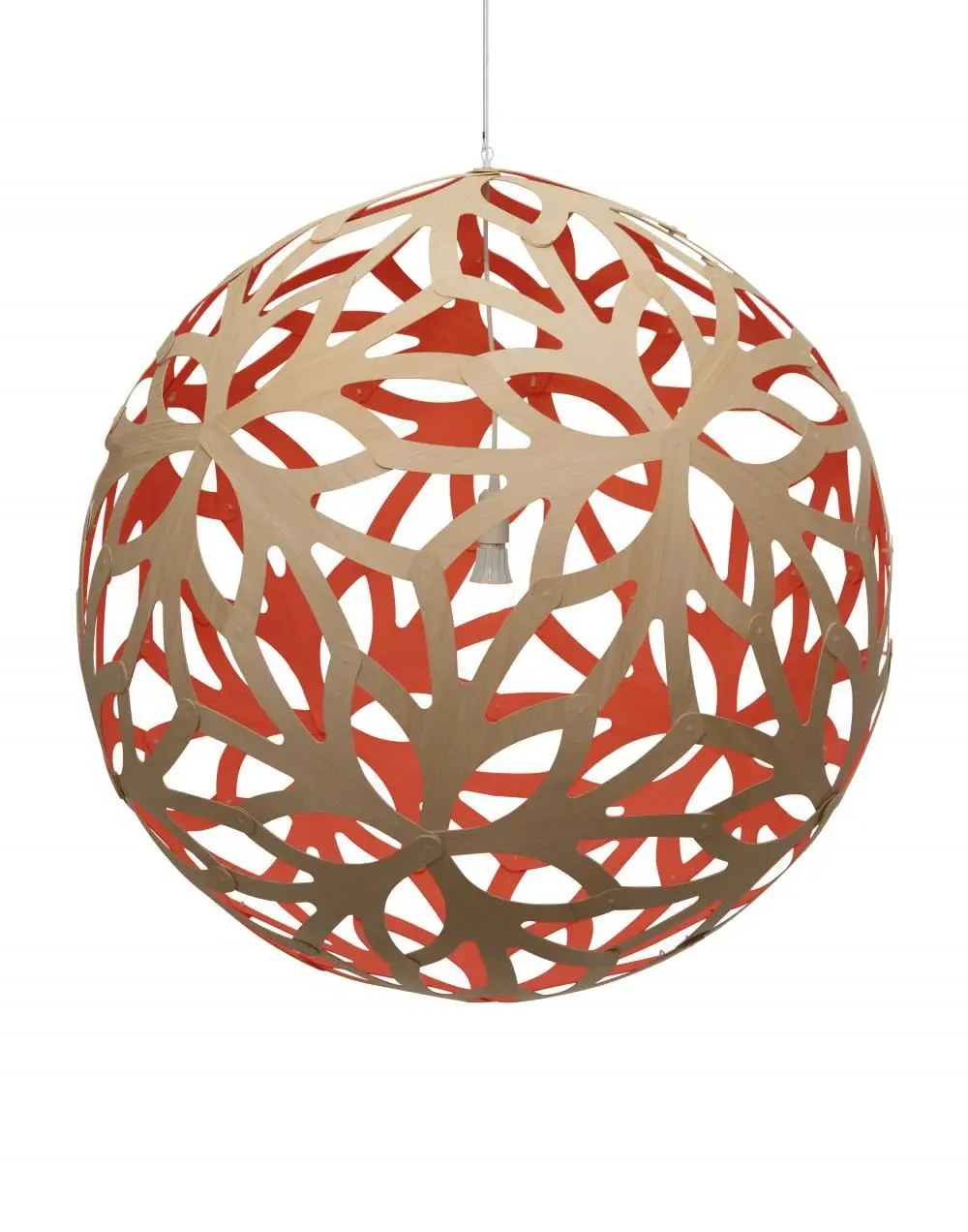 XXL Floral Pendant Light - Red, Bamboo