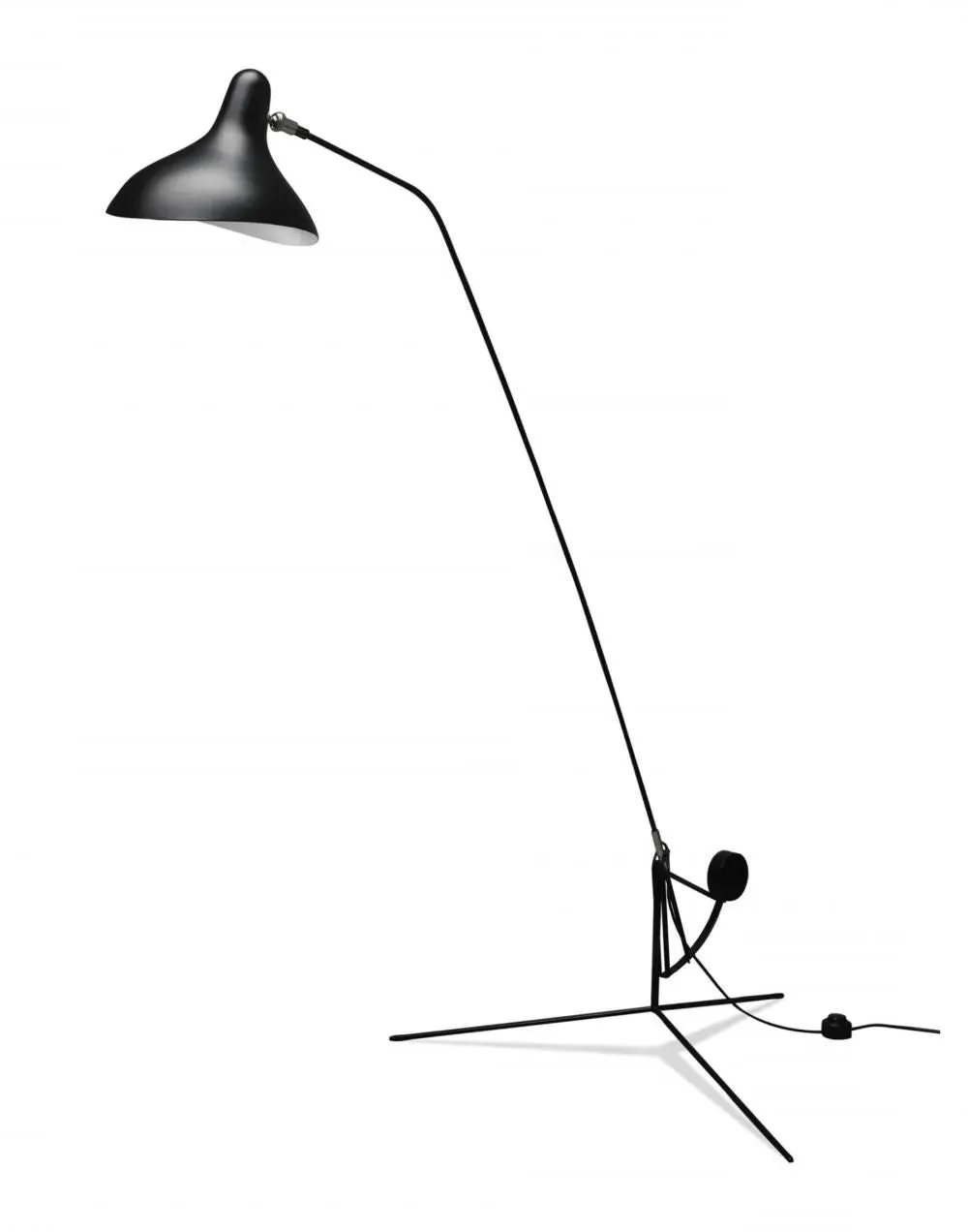 Adjustable Floor Lamp with Counterweight - Black image