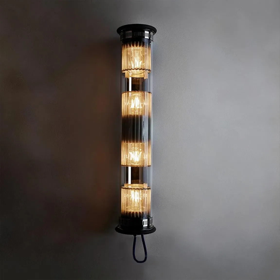 Compact Tube Wall Light - Silver, Glass