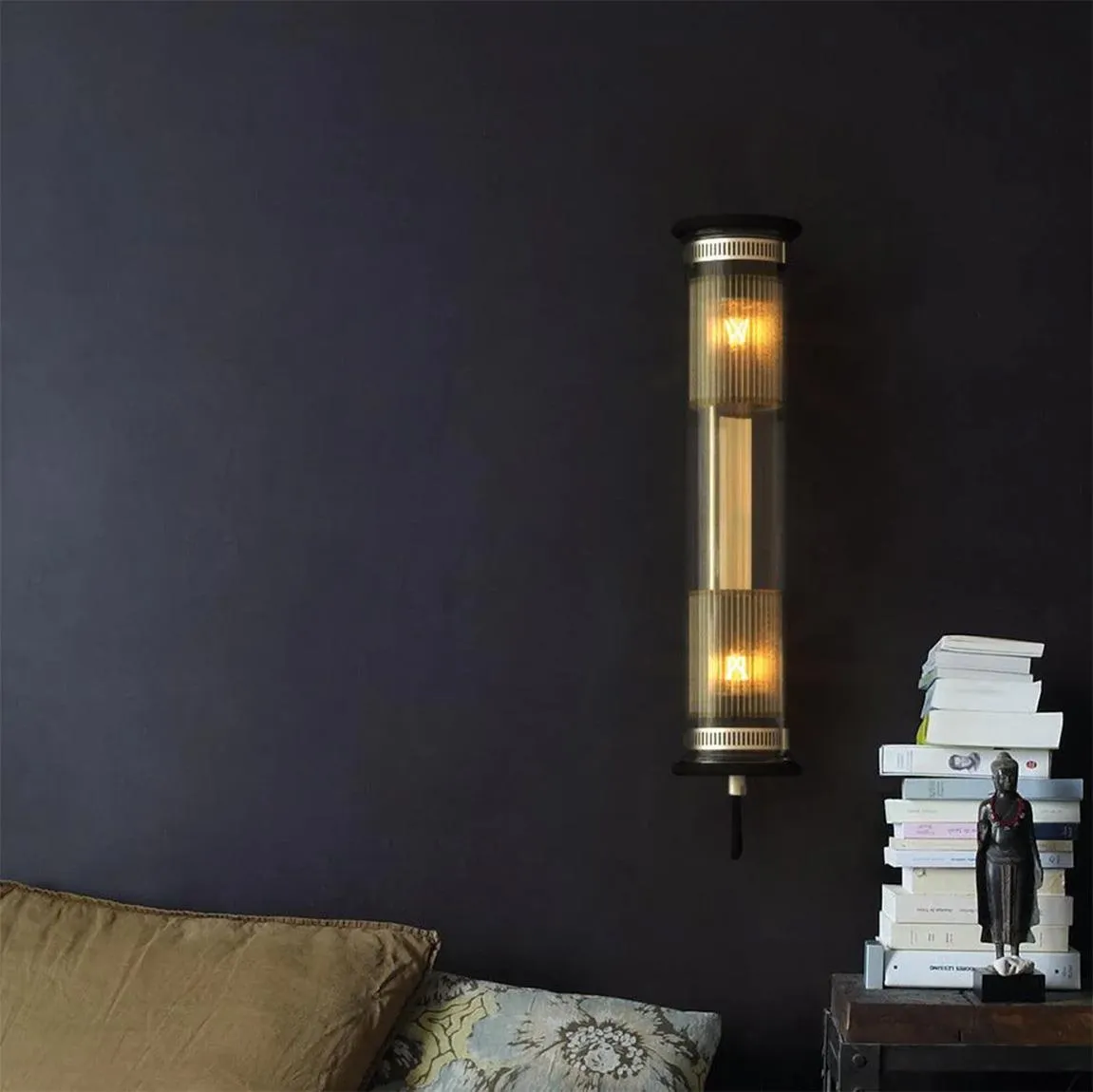 Compact Tube Wall Light - Silver, Glass