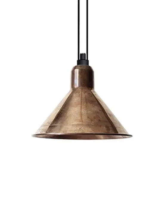 Large Conical Pendant Light - Brass
