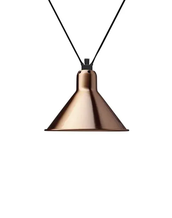 Large Conical Pendant Light - Copper, Metal