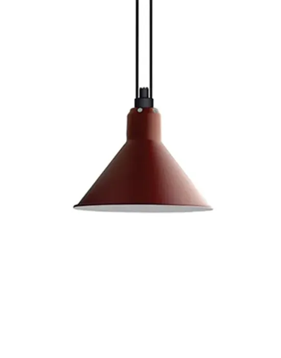 Large Conical Pendant Light - Red, Metal image