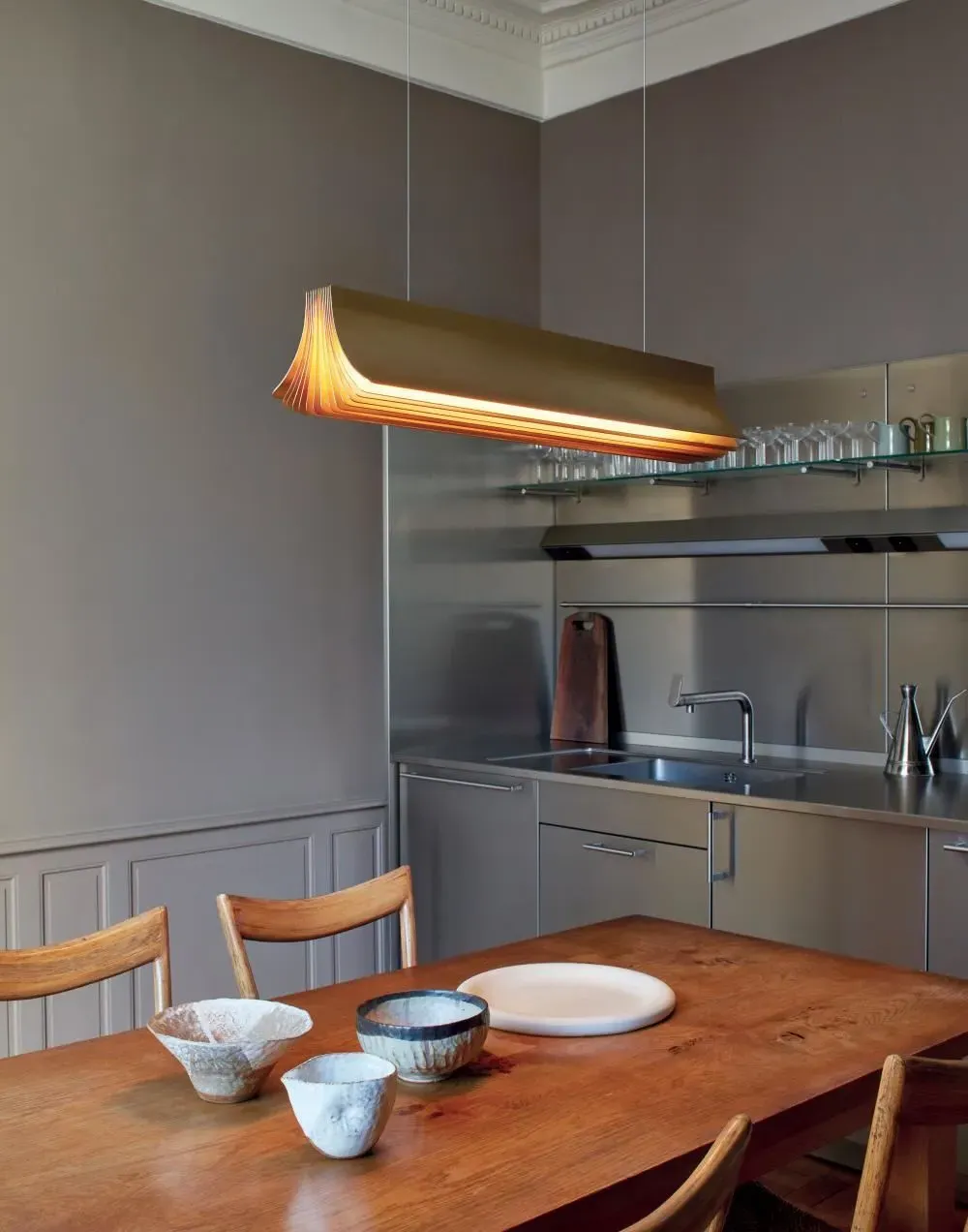 Large Pendant Light Book Design - Black, Aluminium