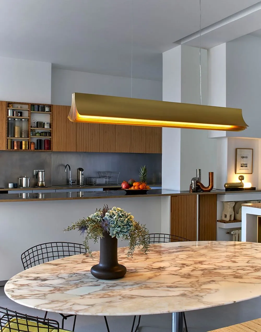 Large Pendant Light Book Design - White, Aluminium