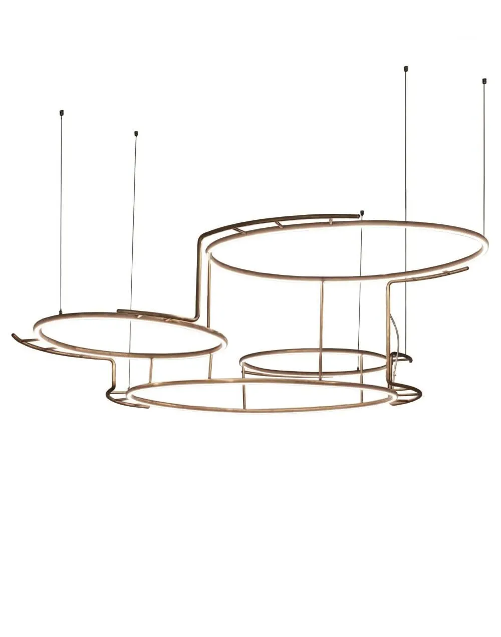 Large Pendant Light - Brass, Brushed Metal