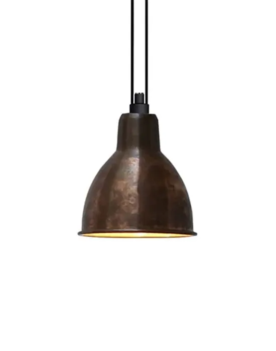 Large Round Pendant Light - Brass