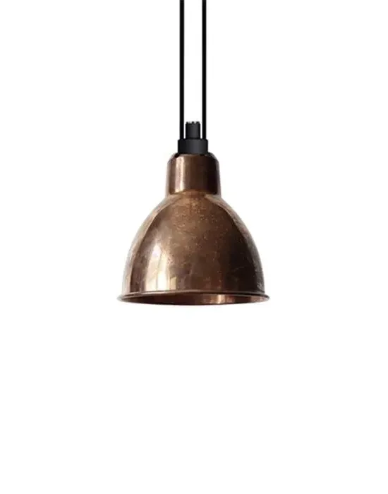 Large Round Pendant Light - Copper, Metal
