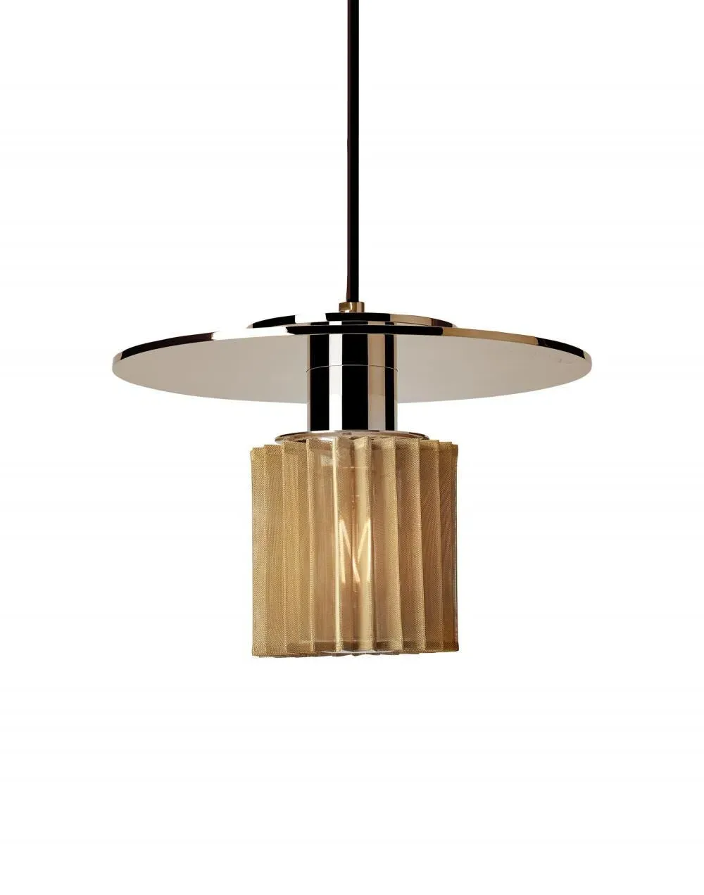 Medium Pendant Light with Mesh Shade - Silver