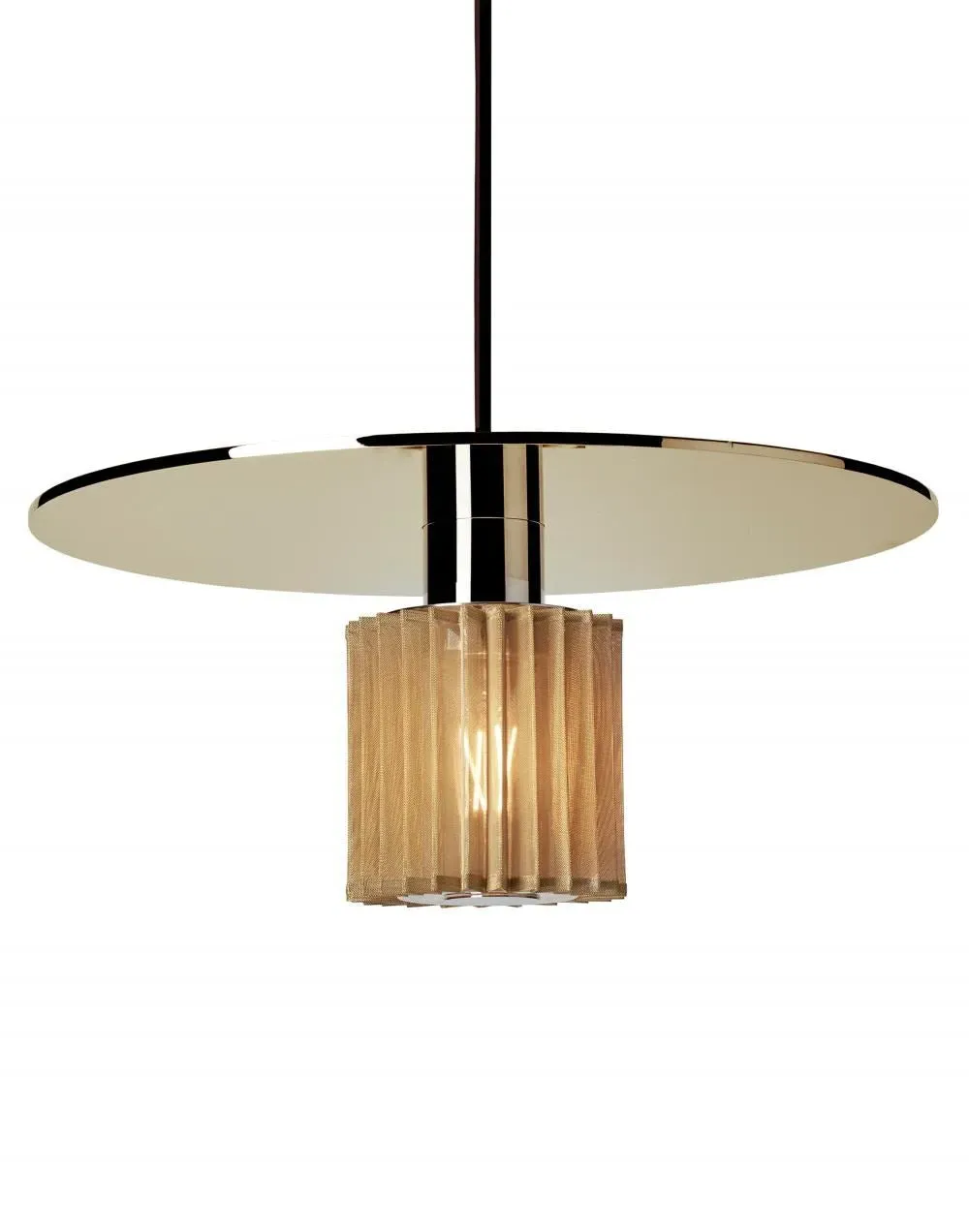 Medium Pendant Light with Mesh Shade - Silver