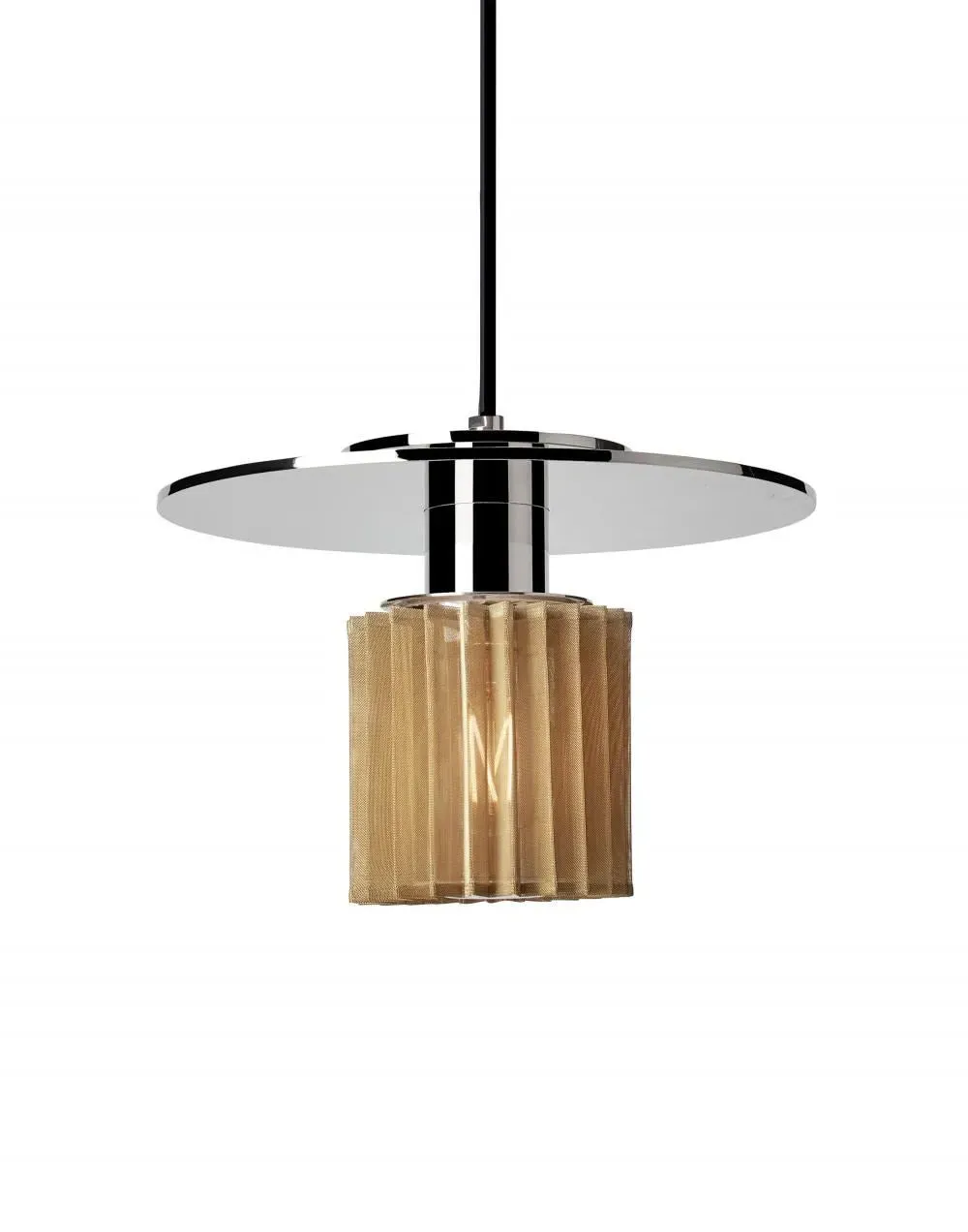 Medium Pendant Light with Mesh Shade - Silver