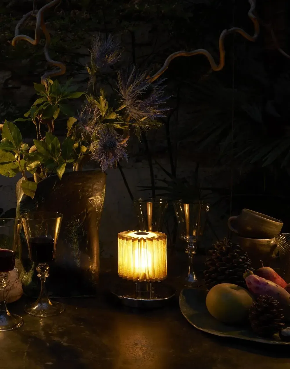 Portable Rechargeable Table Lamp - Silver, Metal