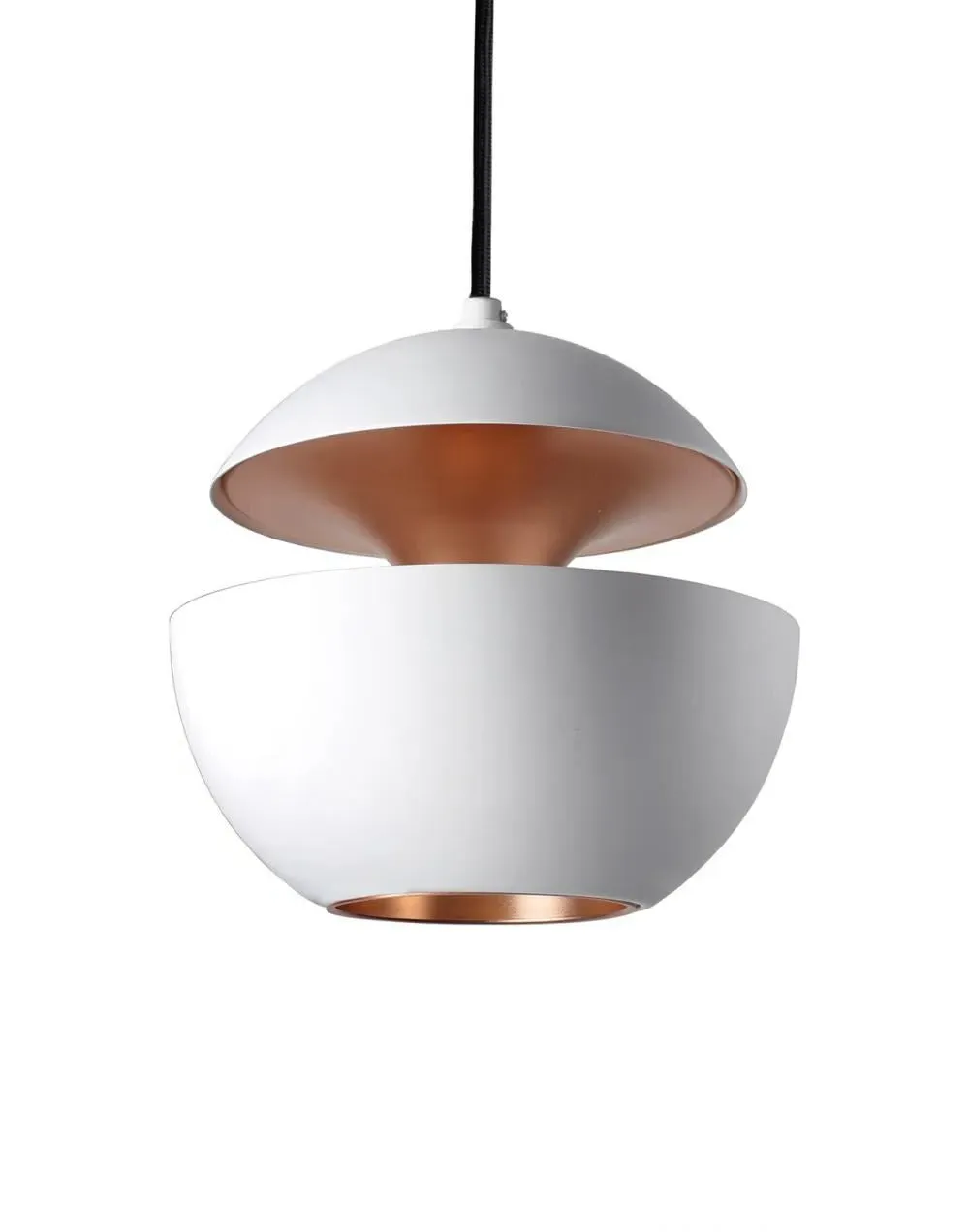Round Pendant Light - White, Copper