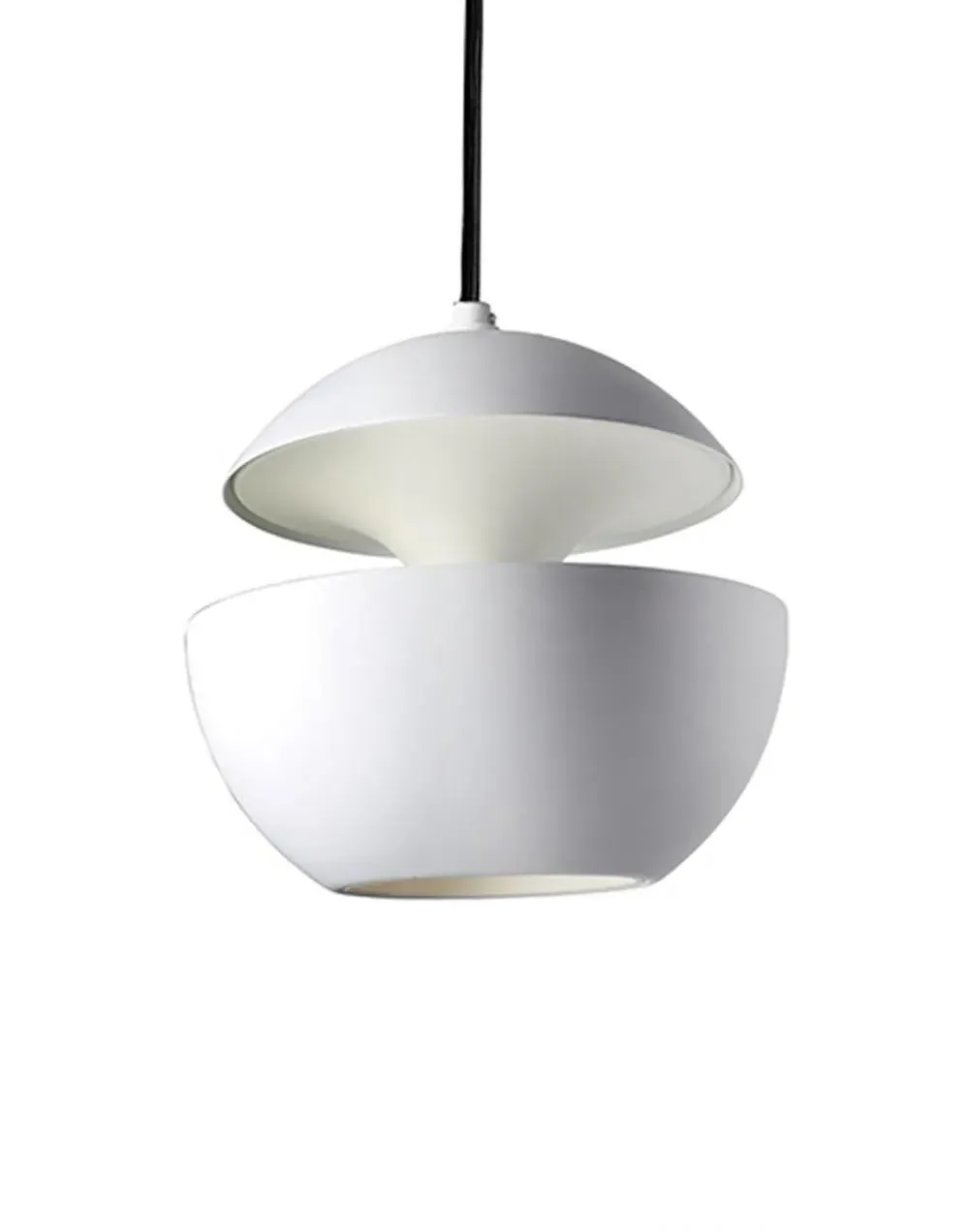 Round Pendant Light - White, Metal