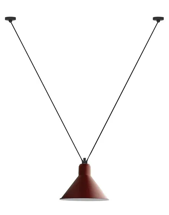XL Conical Pendant Light - Red, Metal