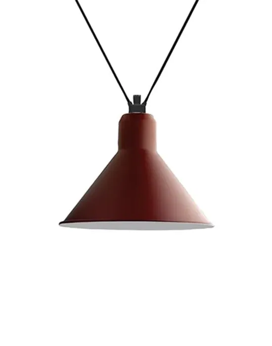 XL Conical Pendant Light - Red, Metal