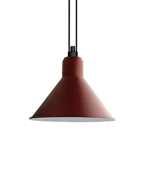 XL Conical Pendant Light - Red, Metal