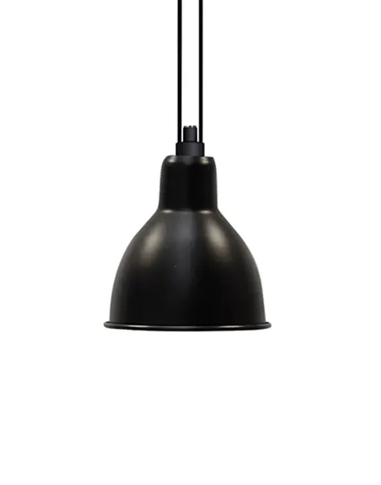 XL Round Pendant Light - Black, Metal