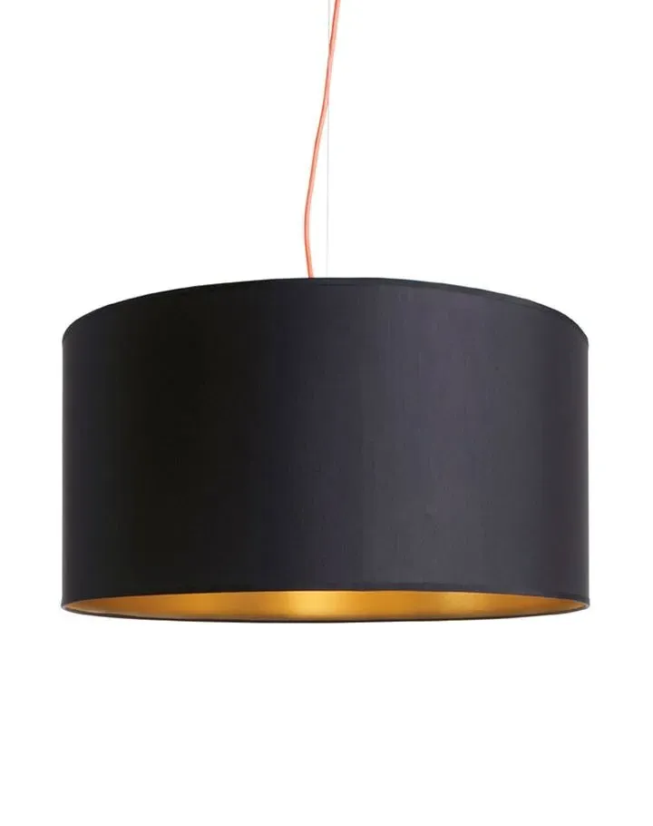 Alexis Pendant Light - Orange Cable, Fabric Shade image