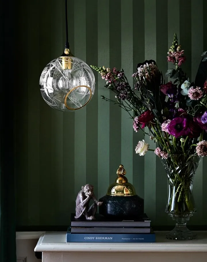 Ballroom Diamond Cut Pendant Light - Clear Glass