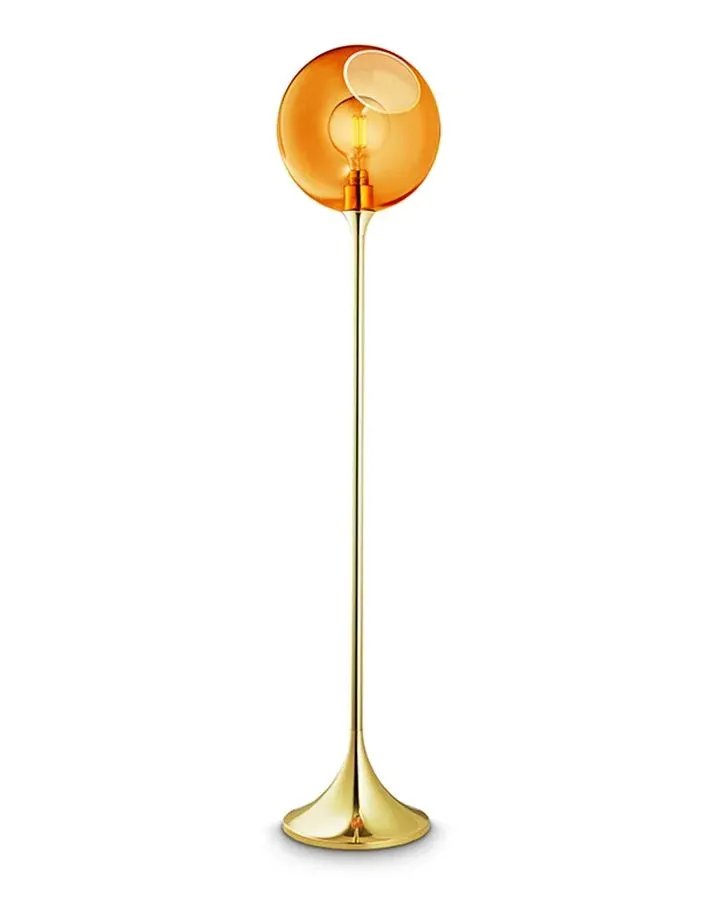 Ballroom Floor Light - Amber, Hand Blown Glass